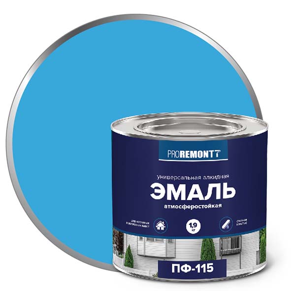 Эмаль ПФ-115 "PROREMONT"   1.9  кг голубой 3/264  во Владимире
