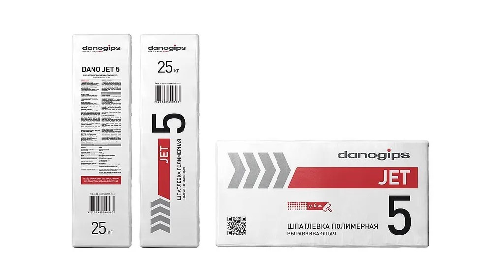 DANOGIPS Выравнивающая полим. шпатлевка DANO JET5 25кг(42) 00548667  во Владимире