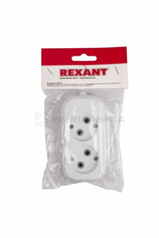 11-8701 Колодка 2 гнезда без заземления Rexant  во Владимире