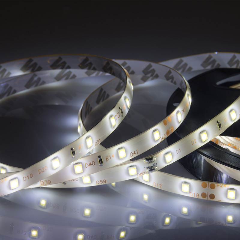 141-603 LED лента 24 В, 8 мм, IP65, SMD 2835, 60 LED/m, цвет свечения белый (6000 К)  во Владимире