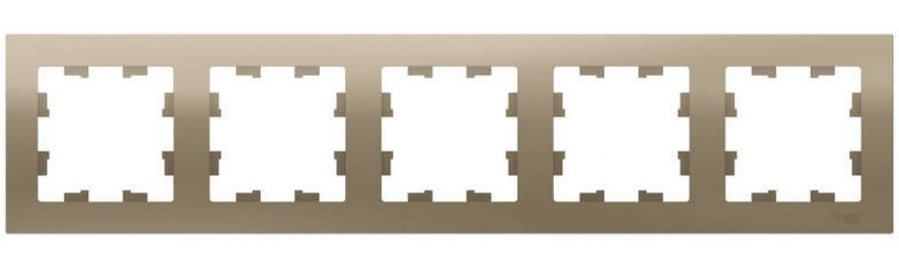 ATN000505 Рамка пятиместная ATLASDESIGN универсальная шампань  во Владимире