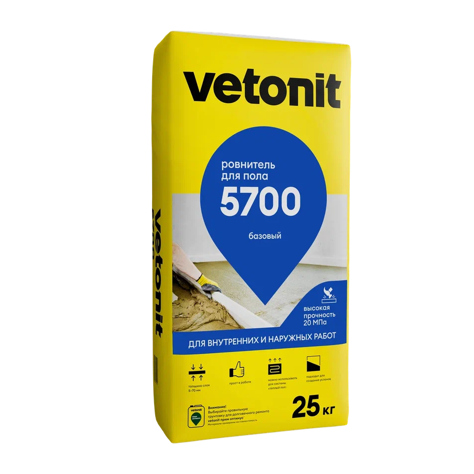 Базовый ровнитель для пола 5700 Vetonit 25 кг /48  во Владимире
