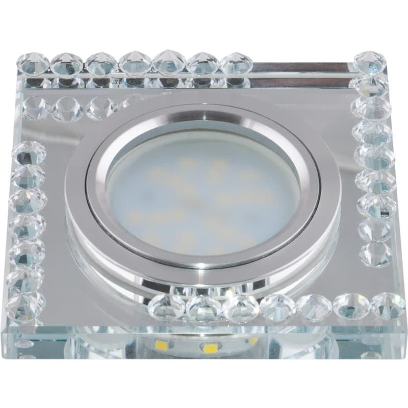 DLS-L101 GU5.3 CHROME/CLEAR Светильник декоративный встраиваемый , серия Luciole. Квадратный ххх  во Владимире