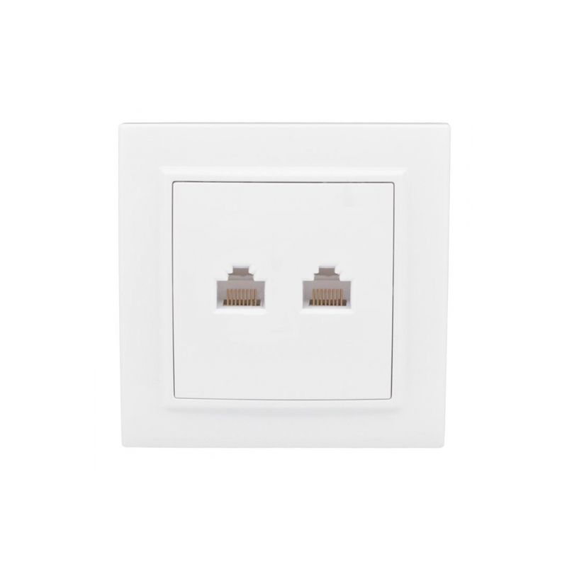 Минск Розетка RJ-45+Phone СП белая EKF  во Владимире