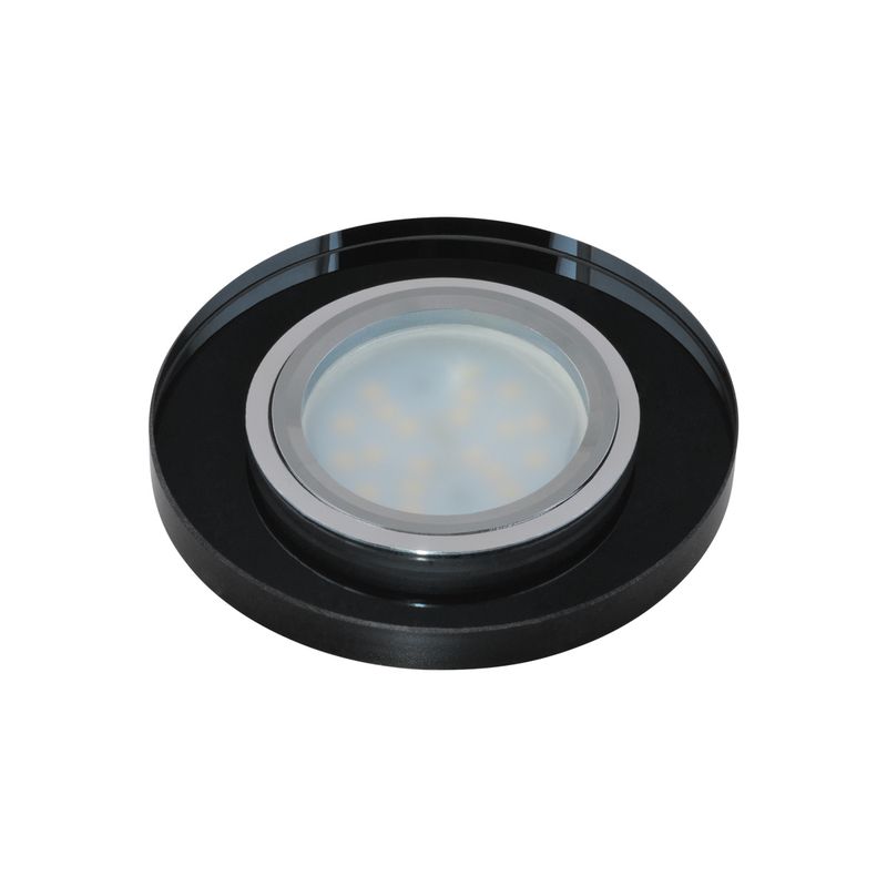 DLS-P106 GU5.3 CHROME/BLACK Светильник декоративный встраиваемый ТМ "Fametto", серия "Peonia". Без л  во Владимире