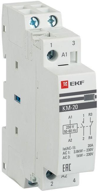 Контактор km-1-20-11 КМ 20А NО+NC (1 мод.) EKF  во Владимире