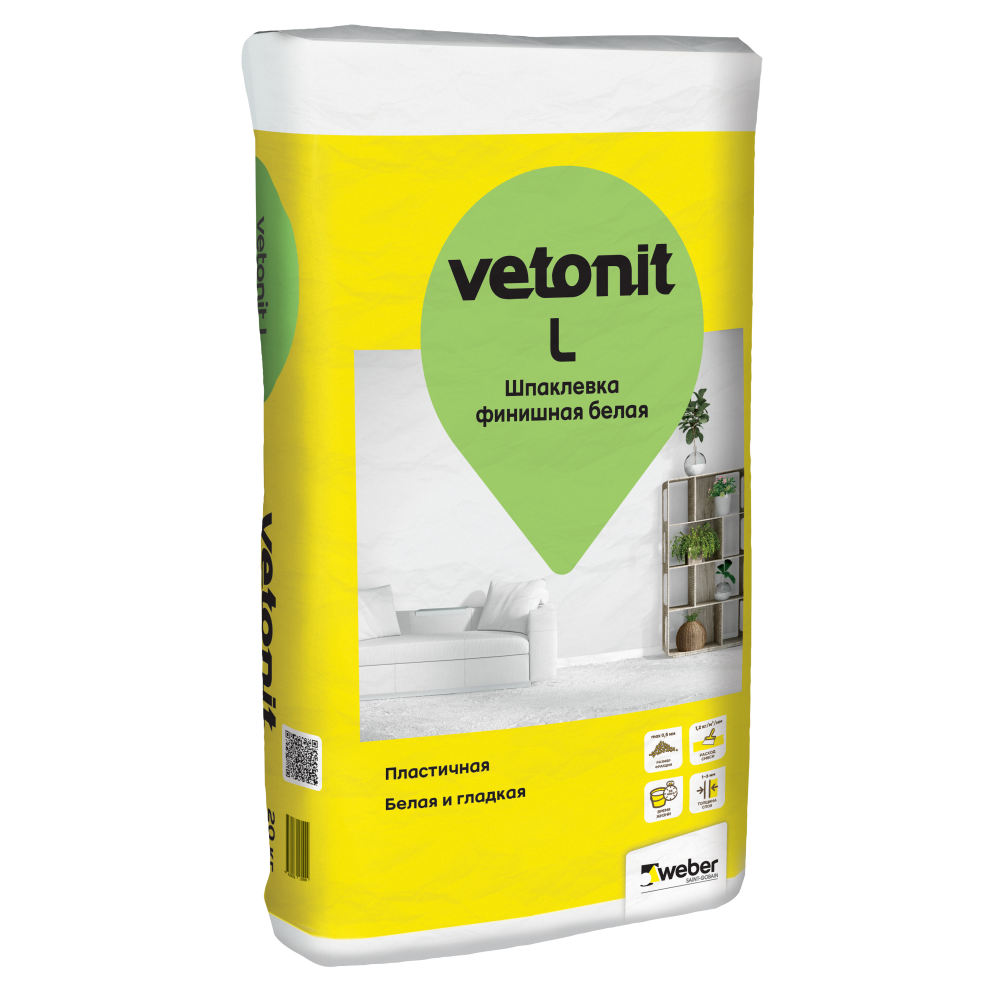 Шпатлевка финишная Л Vetonit 20 кг белый /54  во Владимире