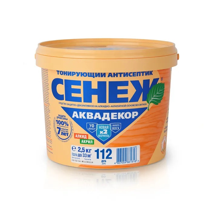 Сенеж Х2 аквадекор 112  2,5 кг дуб /2  во Владимире