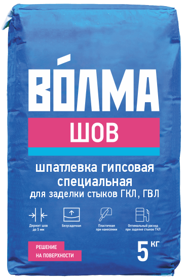 Шпаклевка гипсовая "ВОЛМА ШОВ" 5 кг  4/80/240  во Владимире