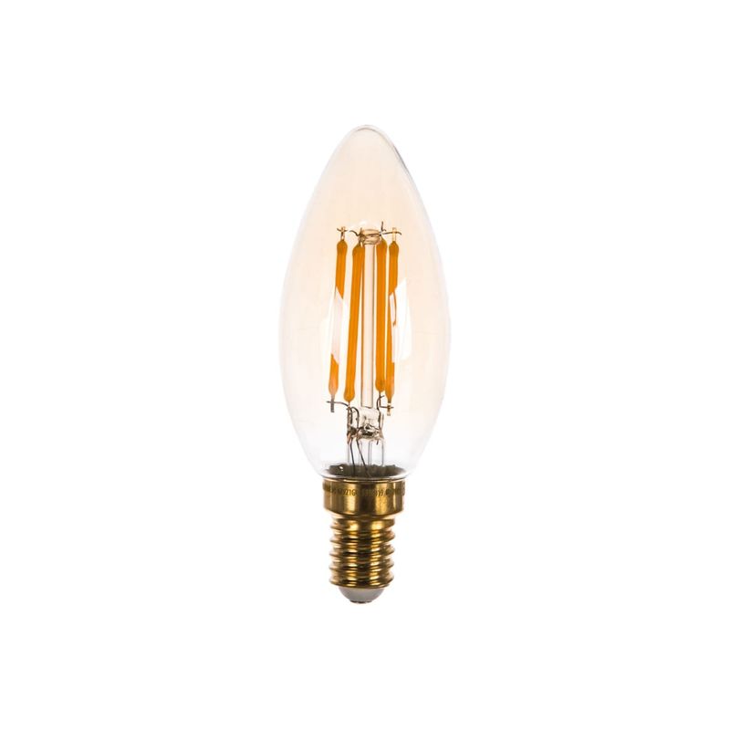 UL-00002396  Лампа светодиод.Vintage.Форма«свеча»,золотист. колба.LED-C35-5W/GOLDEN/E14 GLV21GO 4975  во Владимире