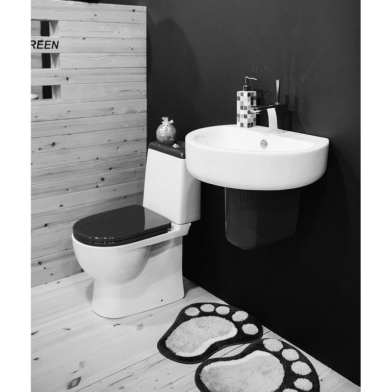 Унитаз-компакт Sanita Luxe Best Color Black с ун.вып.+стул DM(clip up)быс.сид BSTSLCC06100522  во Владимире