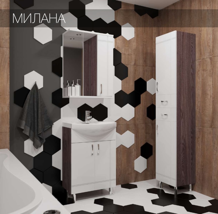 **Тумба Милана 55 Дуб/Белый  во Владимире
