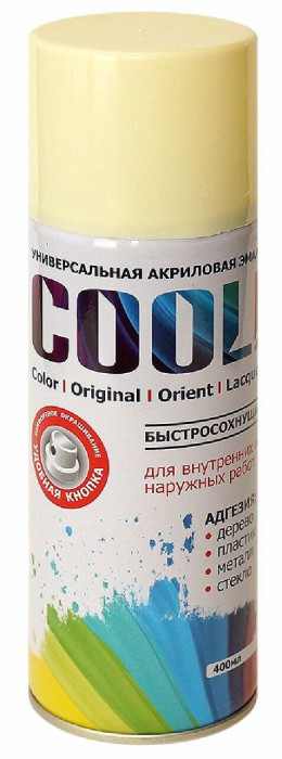 0205 Эмаль COOL универс. на акрил. основе (слоновая кость) спрей 400 мл  во Владимире