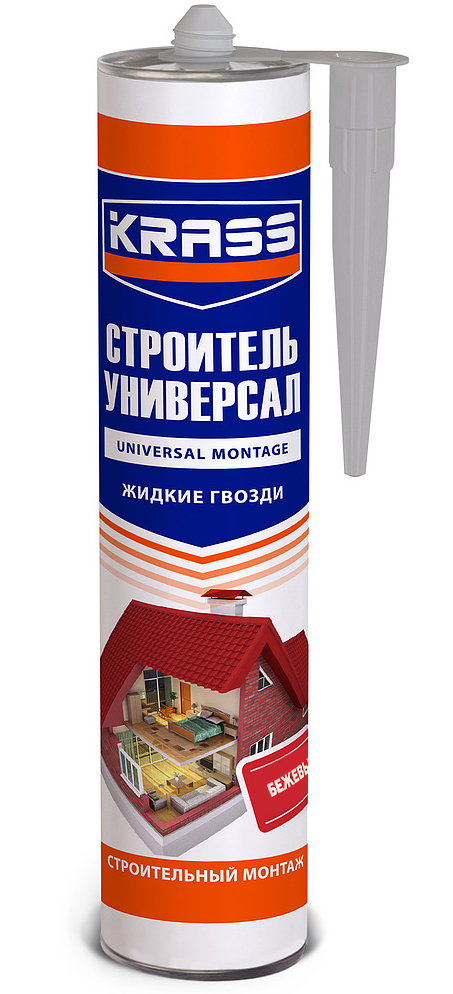 Клей KRASS ЖГ универсал. бежевый 300мл 12/1440  во Владимире