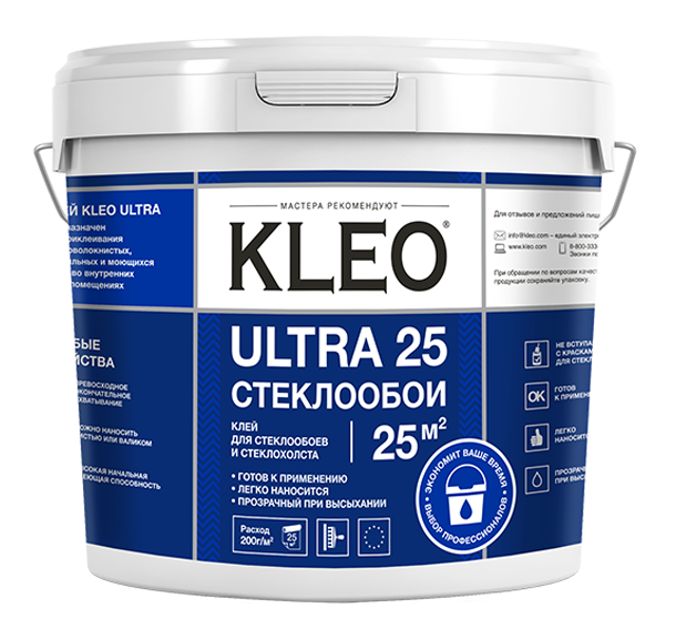Клей ГОТОВЫЙ для стеклообоев и стеклохолста KLEO ULTRA 25 5 кг  во Владимире