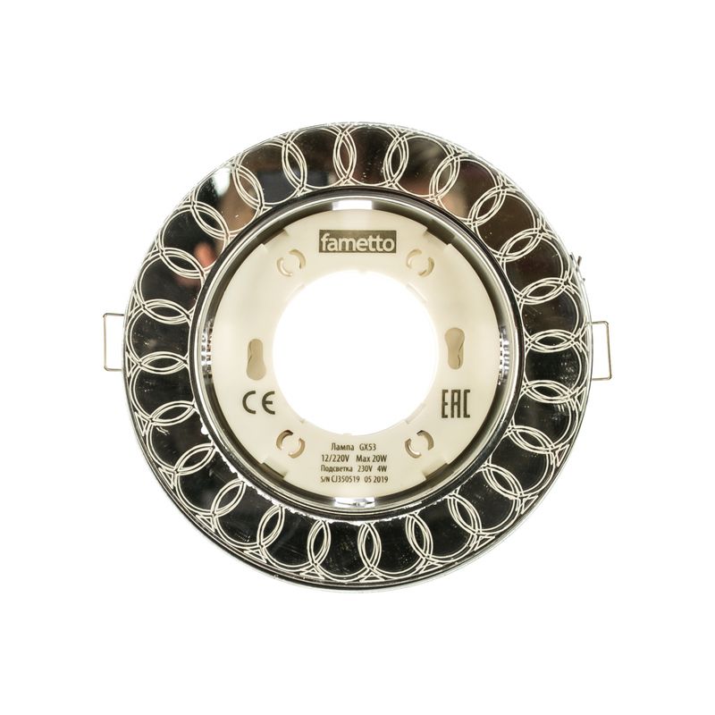 DLS-L157 GX53 GLASSY/CLEAR 3D Светильник декор. Встраив. Luciole. Металл/стекло. Зеркальный/Прозрачн  во Владимире