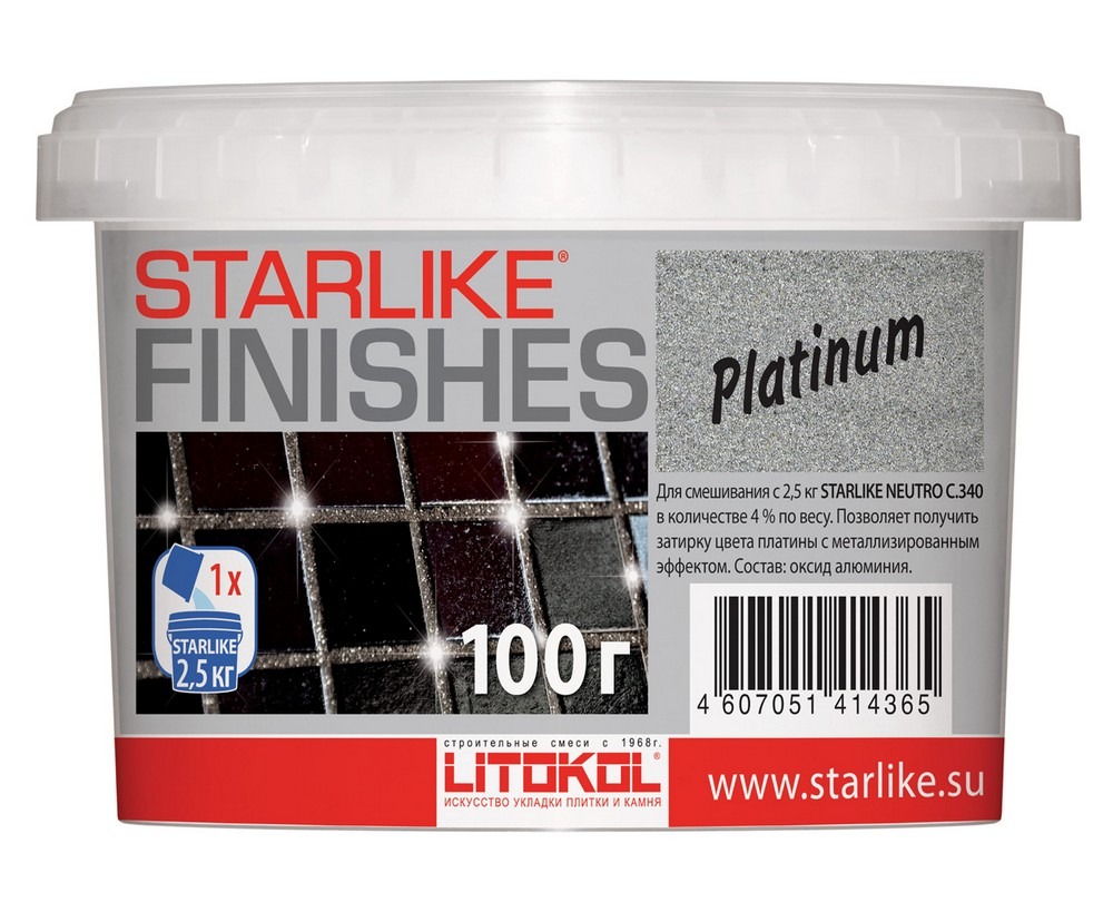 ПЛАТИНА/PLATINUM добавка платин.цвета д/ Starlike 0,1 кг.  во Владимире
