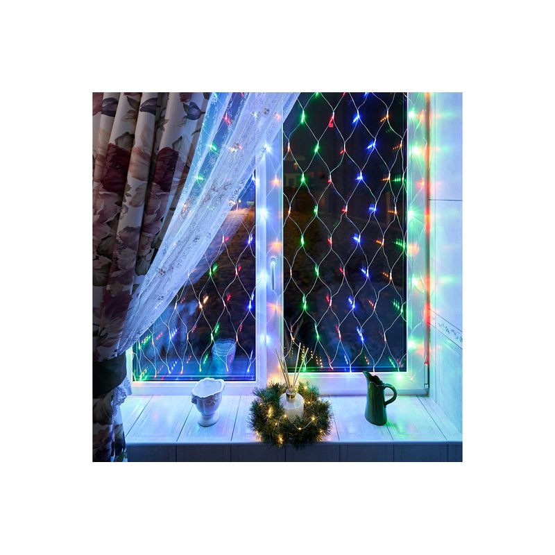 Гирлянда «Сеть» 1,5х1,5м, прозрачный ПВХ, 150 LED МУЛЬТИКОЛОР, не соединяется ТОП 215-129  во Владимире