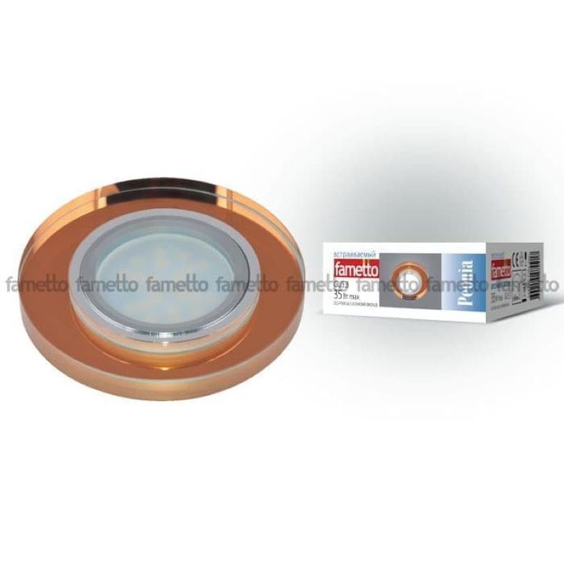 DLS-P106 GU5.3 CHROME/BRONZE Светильник декоративный встраиваемый ТМ "Fametto", серия "Peonia". Без   во Владимире