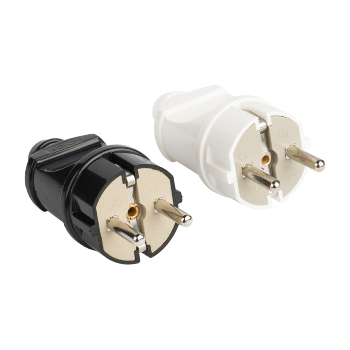 Вилка прямая с/з бел. 16А 250В EKF AVP16-10  во Владимире