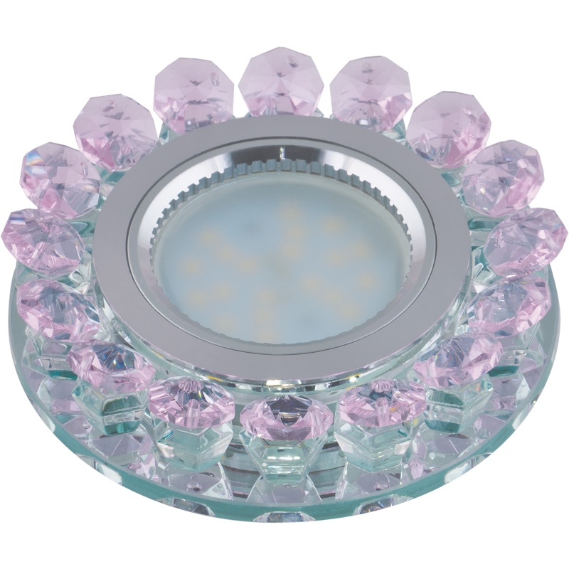DLS-L102 GU5.3 CHROME/PINK Светильник декоративный встраиваемый, серия Luciole.  цок GU ххх  во Владимире