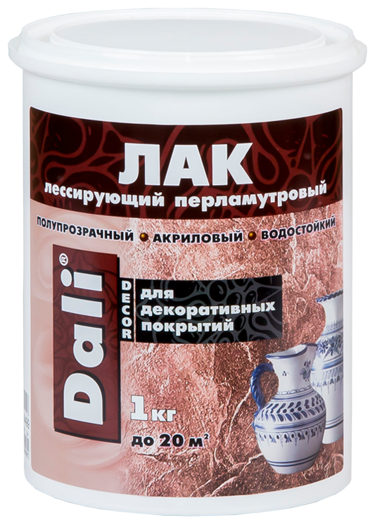 Лак "Dali-Decor" лессирующ. перламутровый (серебро)   1 кг  /6  во Владимире