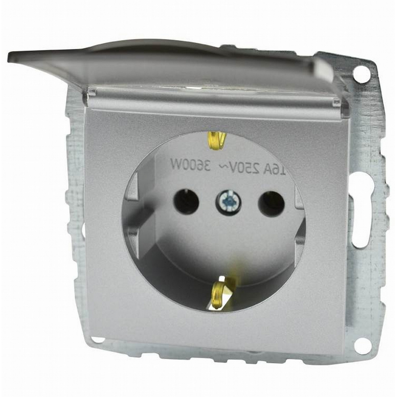 500-002108-117 L / D Механизм  Розетка с/з (керамика) Серебро  во Владимире