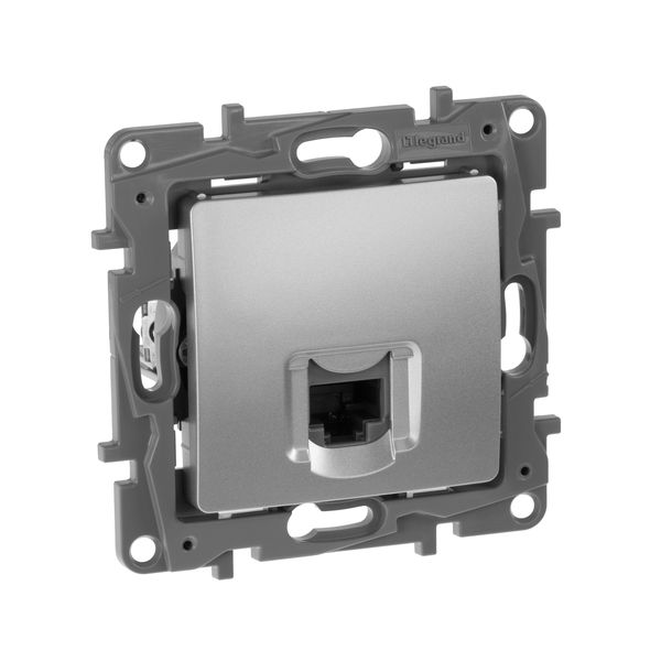 672453 ETIKA Розетка компьютерная RJ45 категория 6 UTP алюминий (НЕ ПОСТАВЛ)  во Владимире