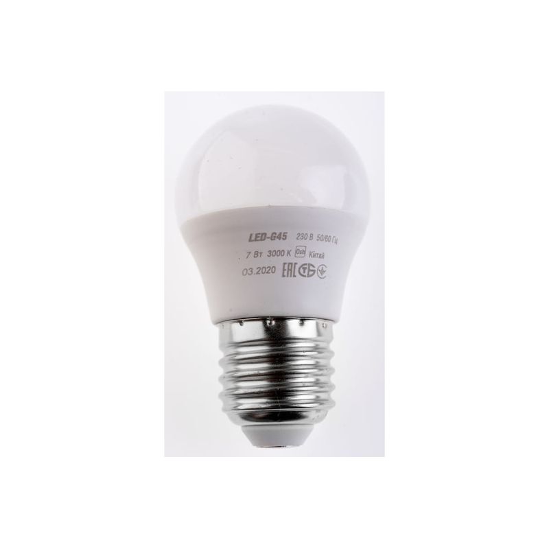 Лампа светодиодная LED 7вт E27 тепло-белый матовый шар ECO 2496  во Владимире