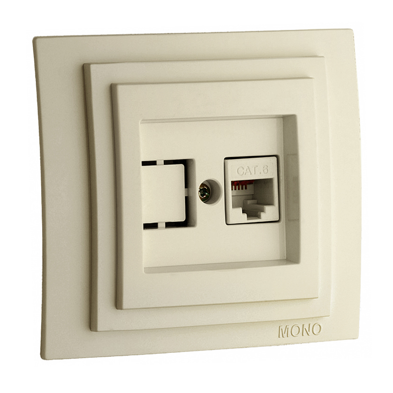 MONO Larıssa Розетка Комп. (Rj45 Cat 6)  Крем	  во Владимире
