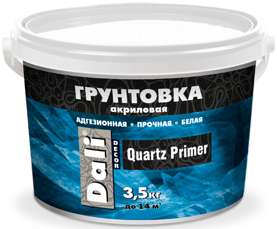 Грунтовка ДАЛИ-Декор QUARTZ PRIMER адгезионная белая  3,5 кг  /1  во Владимире