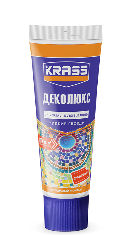 Клей KRASS ЖГ Деколюкс невидимый монтаж 250 мл 12/960  во Владимире