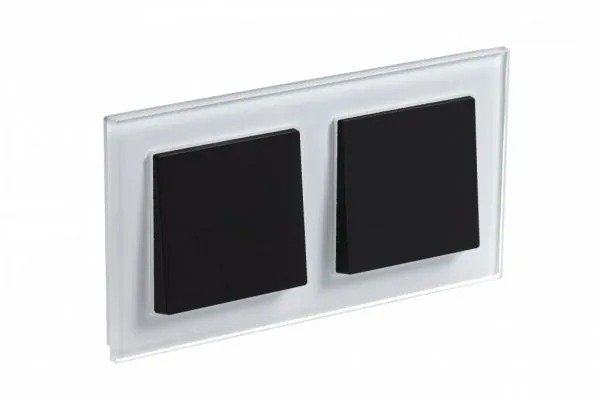 ATN320102 Рамка двухпостовая ATLASDESIGN NATURE, СТЕКЛО БЕЛЫЙ  во Владимире