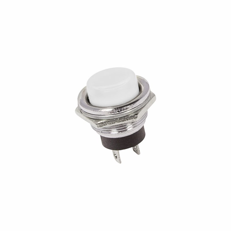36-3355 Выключатель-кнопка  металл 250V 2А (2с) (ON)-OFF  Ø16.2  белая  REXANT  во Владимире