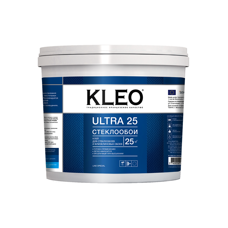 Клей ГОТОВЫЙ для стеклообоев и стеклохолста KLEO ULTRA 25 5 кг  во Владимире