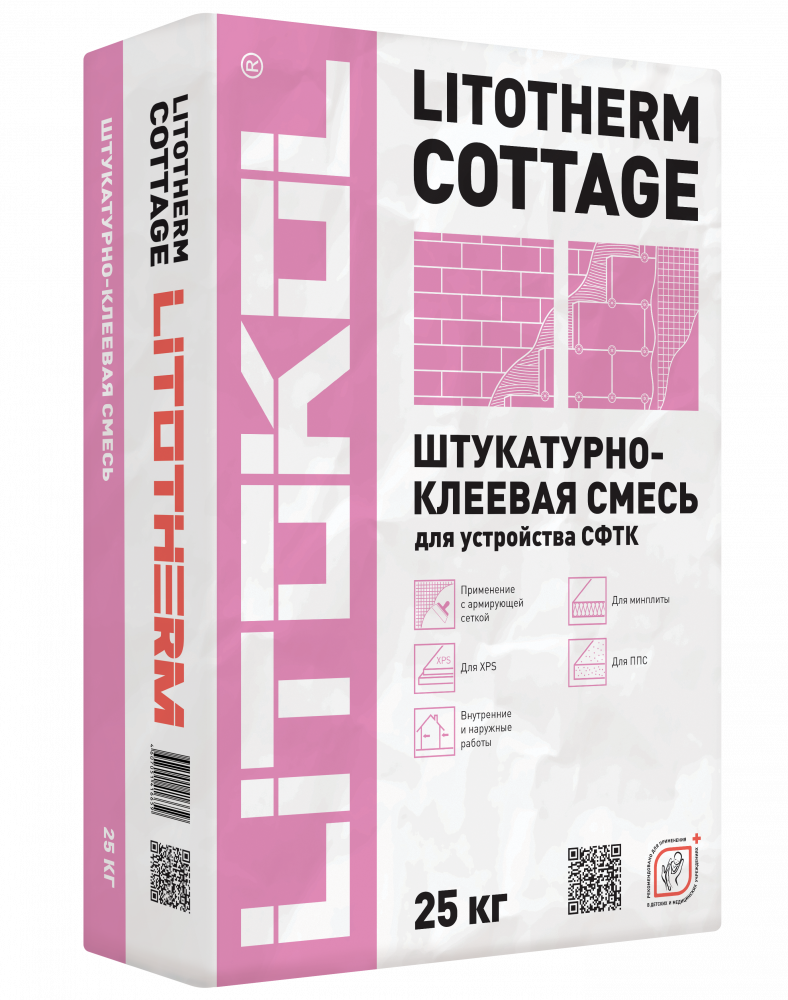 LITOTHERM COTTAGE универс штукат-клеевой состав 25 кг/54 шт.  во Владимире