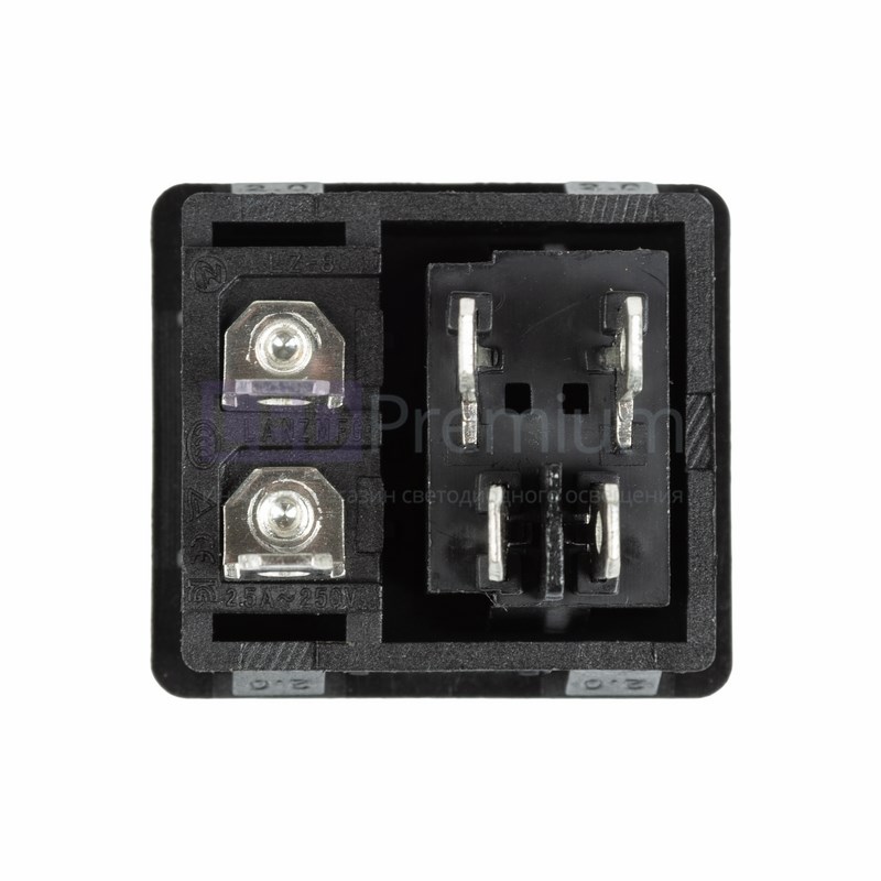 36-2284 Выключатель клавишный 250 V 6 А (4с) ON-OFF черный с штекером C8 2PIN  REXANT  во Владимире