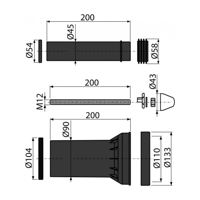 Комплект дополнительных принадлежностей Alcaplast M900  во Владимире