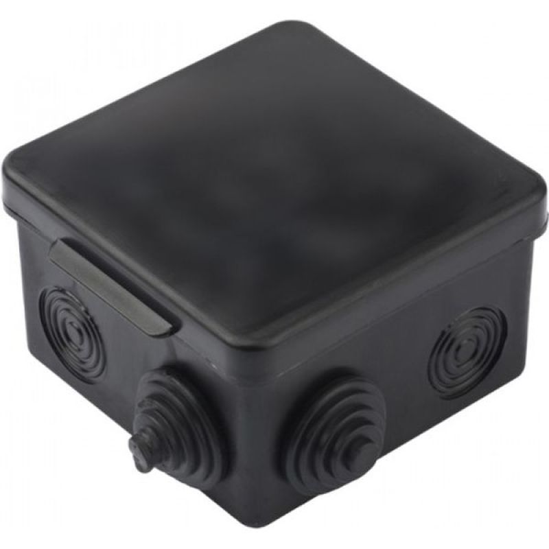 plc-kmr-030-031-b Коробка распаячная  КМР-030-031 с крышкой (80х80х50) 7 мембр. вводов чёрная IP54 E  во Владимире