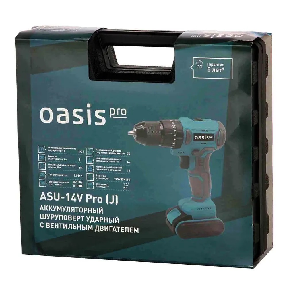 Аккумуляторный шуруповерт Oasis ASU-14V PRO (J)  во Владимире