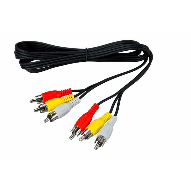 17-0202 Шнур 3 RCA - 3 RCA, длина 1,5 метра, черный REXANT з  во Владимире