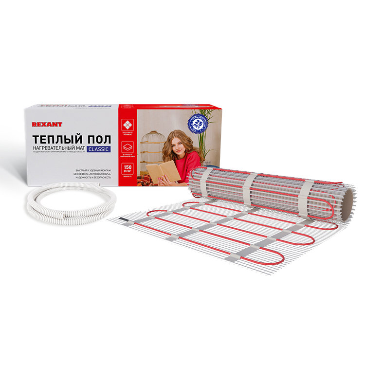 51-0514-2 Тёплый пол (нагр. мат) REXANT Classic RNX -8,0-1200 (пл. 8,0 м2 (0,5 х 16,0 м)), 1200 Вт з  во Владимире