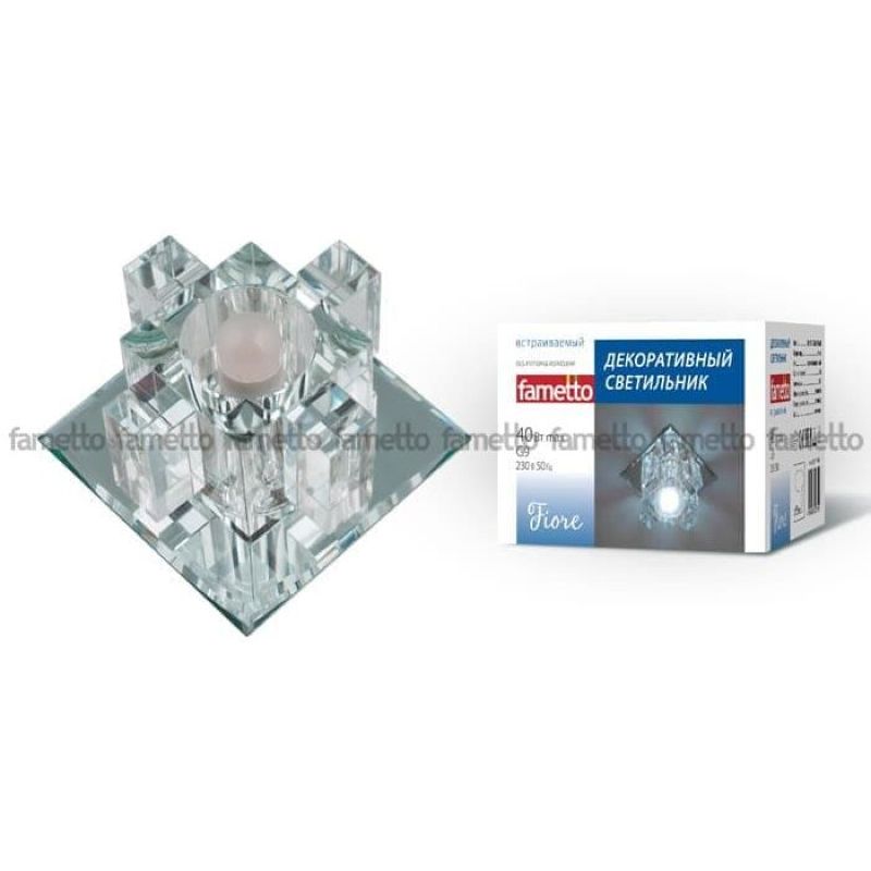 DLS-F117 G9 GLASSY/CLEAR Светильник декоративный встраиваемый ТМ "Fametto", серия "Fiore" ххх  во Владимире
