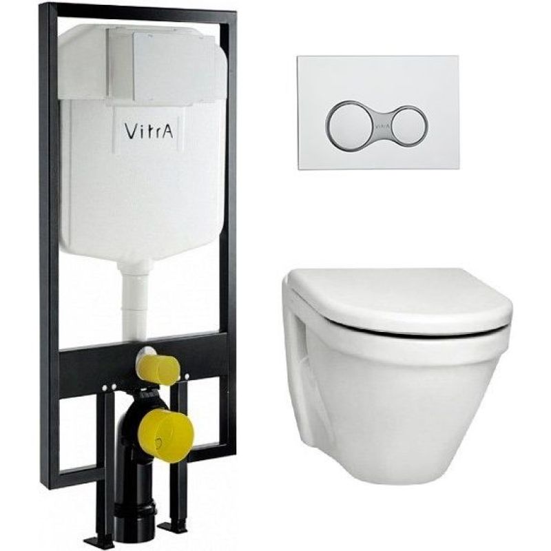 Vitra S50* инсталляц(748-5800-01)+унитаз+стульч микр.+кноп (740-0480) гл.хром, 9003В003-7200  во Владимире
