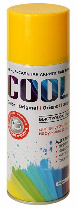 1003 Эмаль COOL универс. на акрил. основе (сигнальный желтый) спрей 400 мл  во Владимире