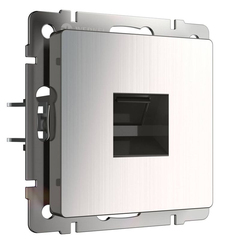 Розетка Ethernet RJ-45 (глянцевый никель) W1181002  во Владимире