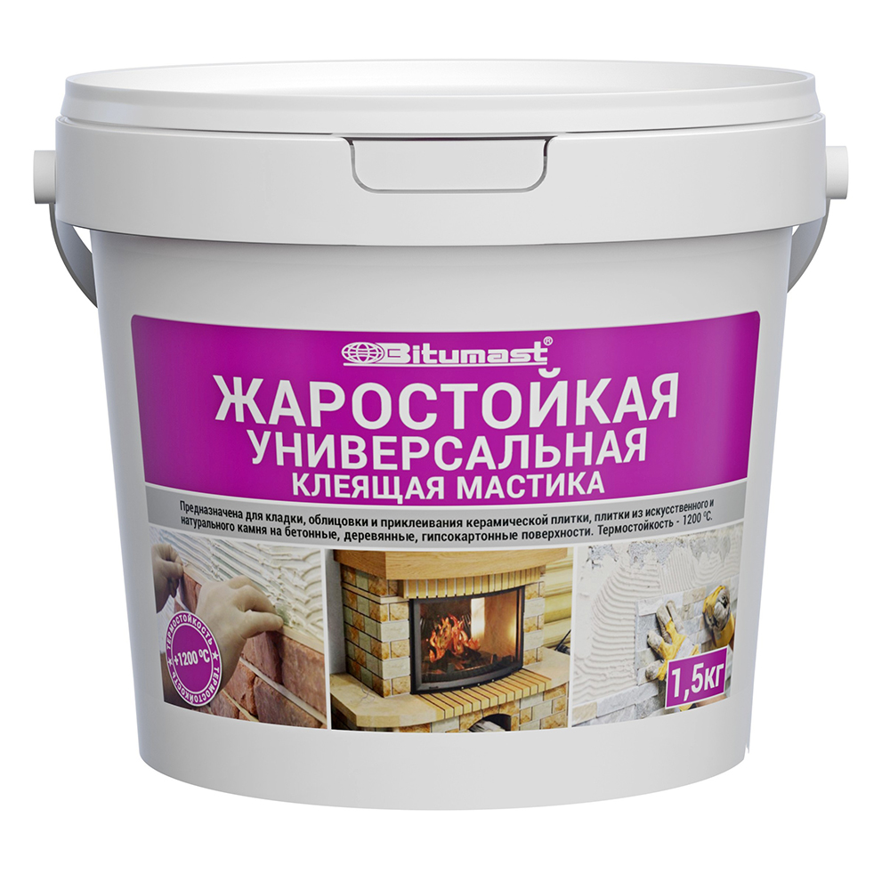 Жаростойкая мастика 1,5 кг Bitumast /6  во Владимире