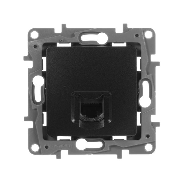 672641 ETIKA Розетка компьютерная RJ45 категория 6 UTP антрацит  во Владимире