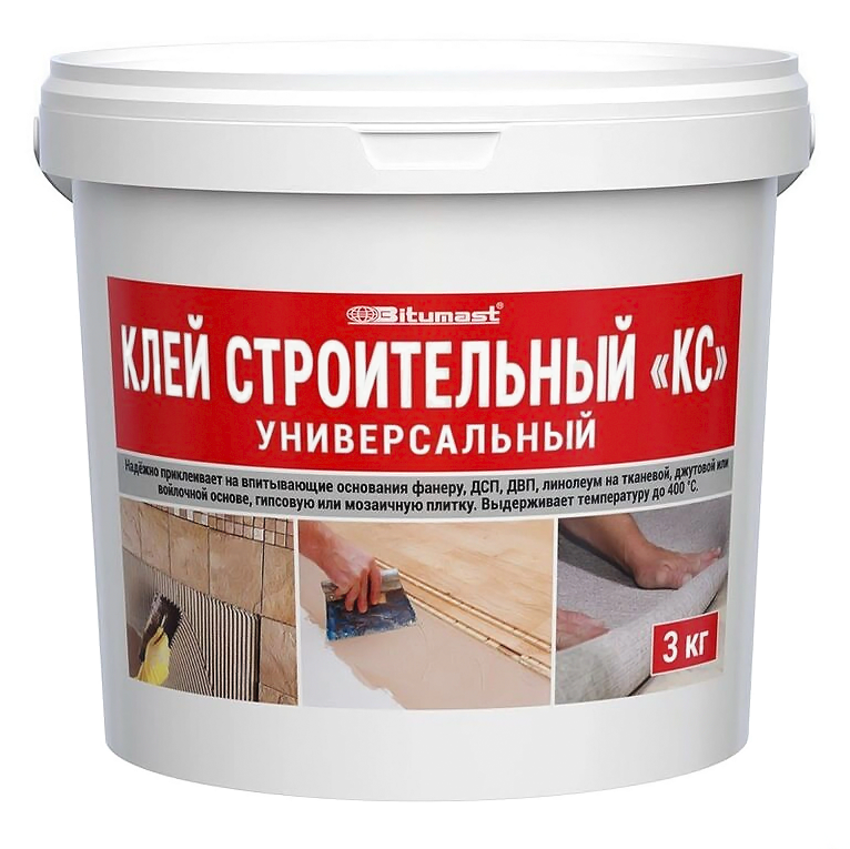 Клей строительный КС 3 кг Bitumast /6  во Владимире