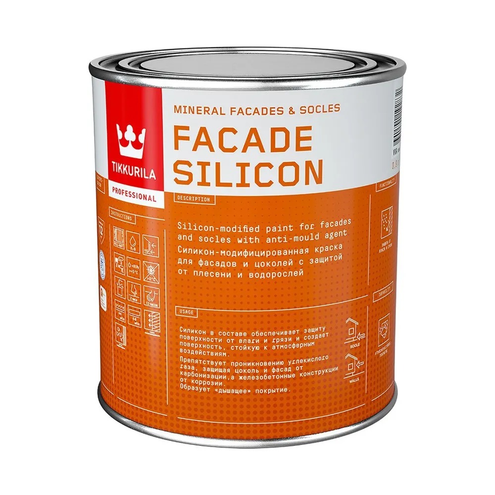 FACADE SILICON VVA Краска фасадная гл/мат  0,9 л /6  во Владимире